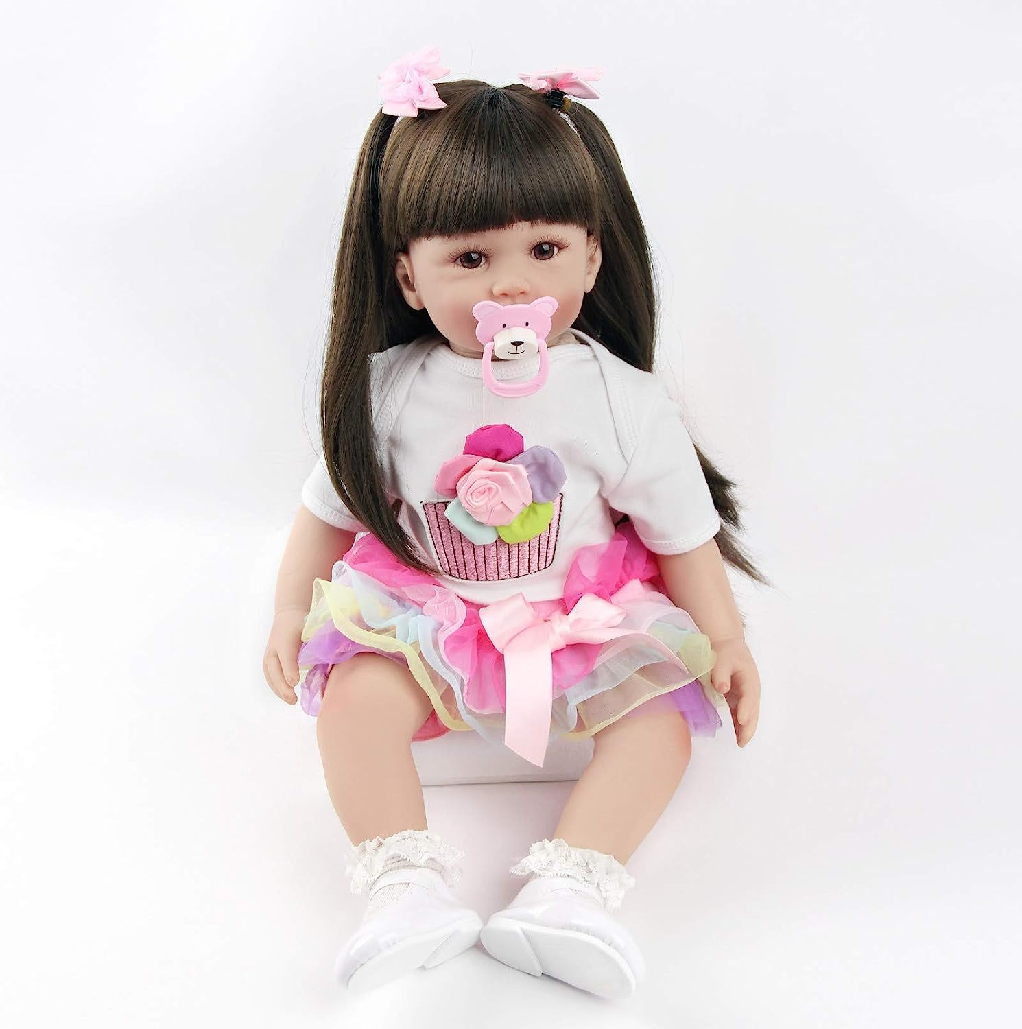 ZIYIUI Reborn Babies 24 inch 60cm Reborn Dolls Realistic Soft Silicone Reborn Baby Toddler Girl Baby Dolls Real Life Looking Newborn Toys Gifts For Children Xmas