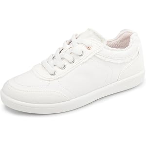 BENEKER Women's Slip-On Canvas Sneakers, Lightweight Walking Shoes | Breathable Canvas Upper, Durable Slip-Resistant Outsole,