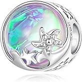 VOROCO Coffee Moon Star Dream Catcher Charms for Bracelet 925 Sterling Silver Dangle & Beads Charm for Charm Bracelet and Necklace DIY Charm Jewelry Gifts for Women