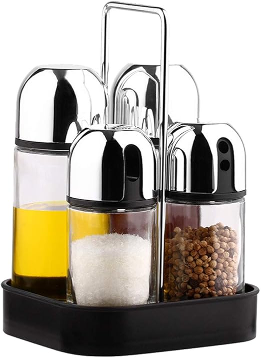 Hejwh GewüRzbox Gesetzt, GewüRzdosen Bleifreies GlasgewüRzflaschenset