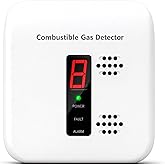 Gas Leak Detector for Natural Gas, Propane, Methane, Butane & LPG – Plug-in Digital Alarm with Real-Time Concentration Display – Ideal for Kitchen, Home, Apartment & RV Safety