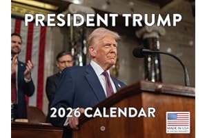POSTER FOUNDRY President Trump Calendar 2026 Wall Monthly | American Made In The USA