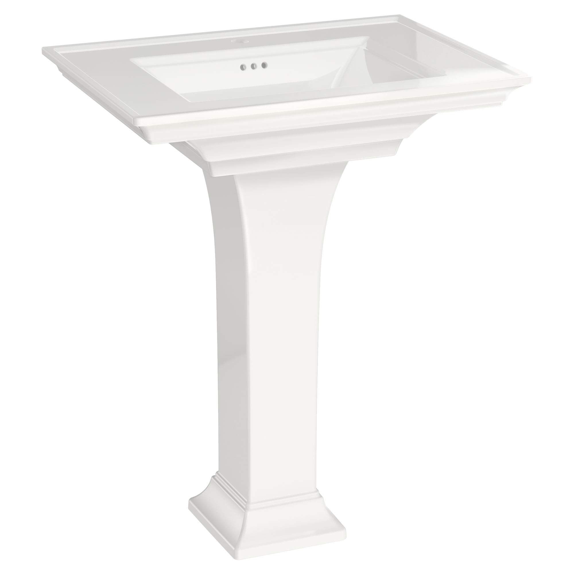 American Standard 297100.02 Town Square S Pedestal Sink-Center Hole Only in White- INCOMPLETE, PEDESTAL ONLY. IN PERFECT CONDITION, INSPECTED