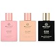 Bella Vita Luxury Best Of Women Perfumes Combo, Pack of 3 Premium Long Lasting EDP Fragrance Scents - Rose, Glam, Ceo Women 1