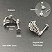 SQDeal 16g Lip Stud Punk Labret Monroe Cartilage Skeleton Hand Earring Piercing Ring Bar (Sliver, 1 Pair)