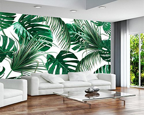 image for 200X140Cm, Wallpaper Modern Fresh Rainforest Plant Banana Leaf Garden 
