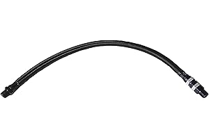 airmaxxx 22" Black Stainless Steel Leader Hose w/Check Valve 3/8"npt Male Ends