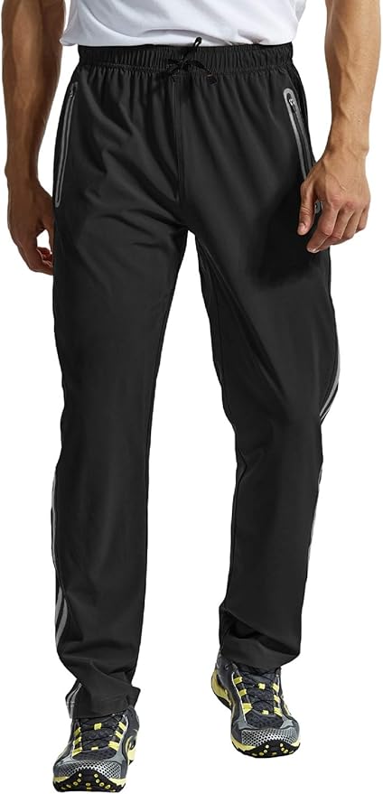 BGOWATU Men's Sweatpants Zipper Pockets 