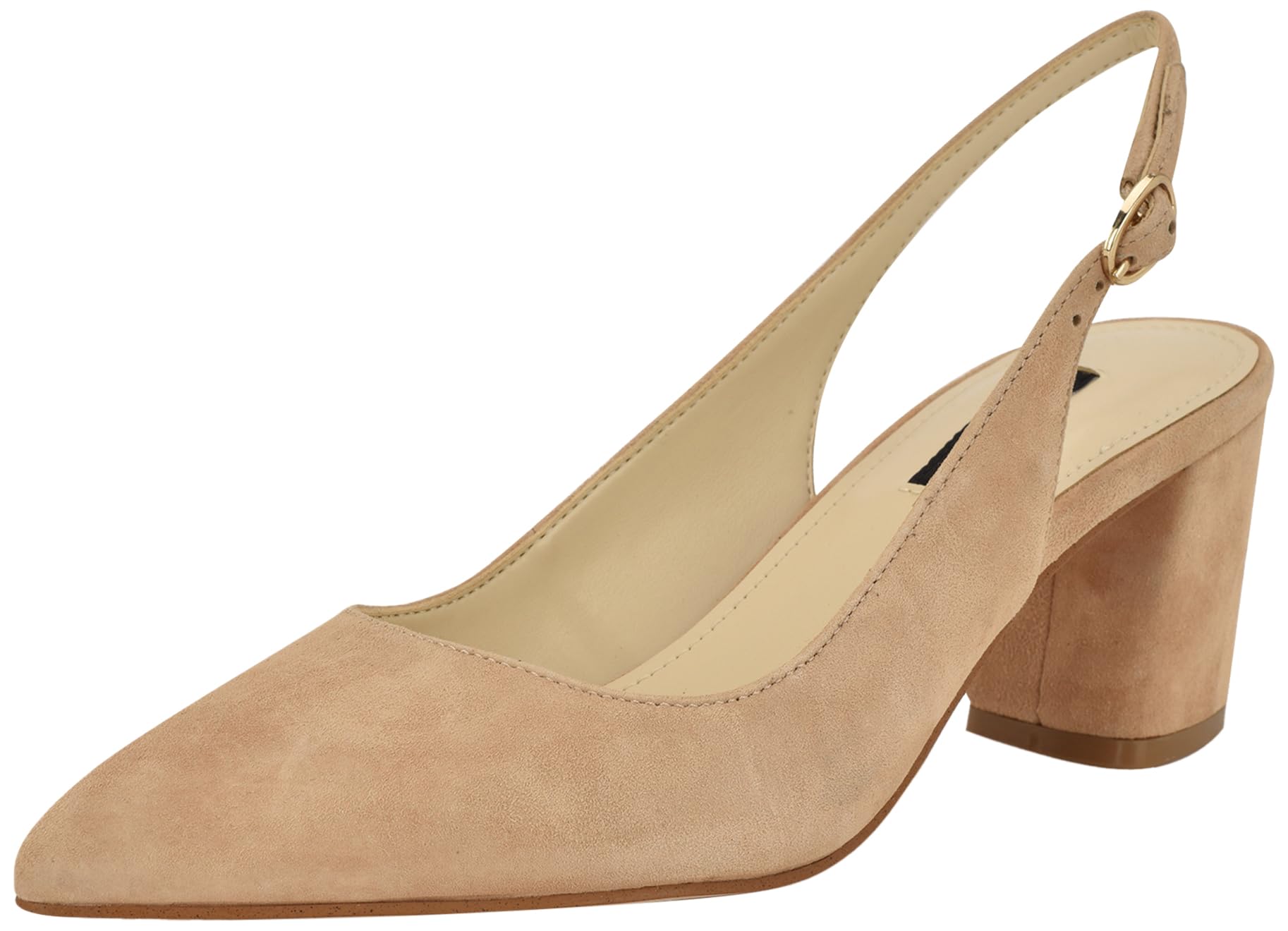 Nine West Women’s Kamsee Slingback, Light Natural Suede 111, 7.5