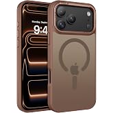 BENTOBEN Magnetic for iPhone 17 Pro Max Case 6.9" 2025,[Compatible with Magsafe]Slim Cute Matte Translucent Shockproof Drop Protective Bumper Women Men Phone Cover for iPhone 17 ProMax,Desert Titanium