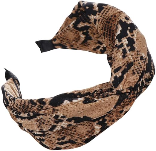 Balakie Wide Leopard Headbands for Women Bowknot Vintage Hair