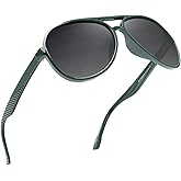 JIM HALO Polarized Aviator Sunglasses Men Women Oversize Plastic Driving Glasses