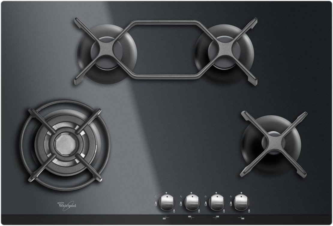 Whirlpool AKT 476 NB Plaque de Cuisson Gaz Intégrable 75 cm Noir