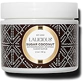 LaLicious Sugar Coconut Extraordinary Whipped Sugar Scrub - Cane Sugar Body & Foot Scrub, Exfoliating & Moisturizing Skin Care with Coconut Oil & Honey, No Parabens (2oz)