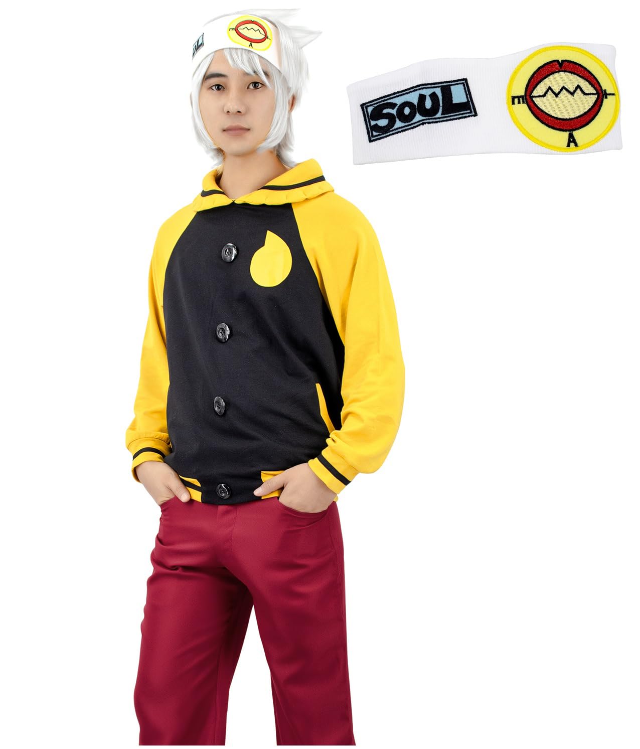 Dazcos Us Size Mens Anime Cosplay Costume Baseball Jacket Outfit With 