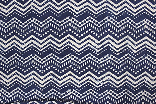 Mango Gifts Indigo Kantha Work Bedspread Queen Size Hand-Block Print 100%Cotton Gudari