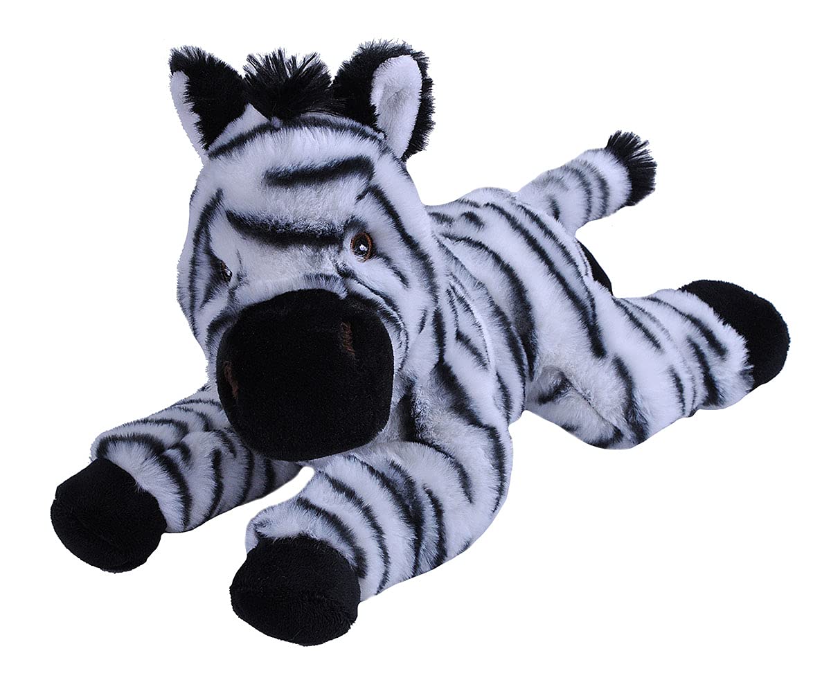 Wild Republic EcoKins Zebra Stuffed Animal 12 inch, Eco Friendly Gifts for Kids, Plush Toy, Handcrafted Using 16 Recycled Plastic Water Bottles
