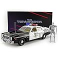 1977 Dodge Monaco Metropolitan Police with T-800 Endoskeleton Figure - The Terminator (1984), Artisan Collection, Doors Open to Reveal Detailed Interior, Authentic Decoration, Officially Licensed, C