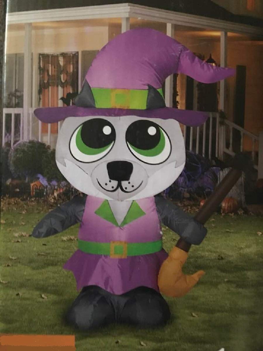 Halloween Inflatable Gemmy By Airblown Broom Holding Witch Cat 4 Inflatable Yard Decorations Outdoor Holiday Decorations Free Shipping Www Klevering Com