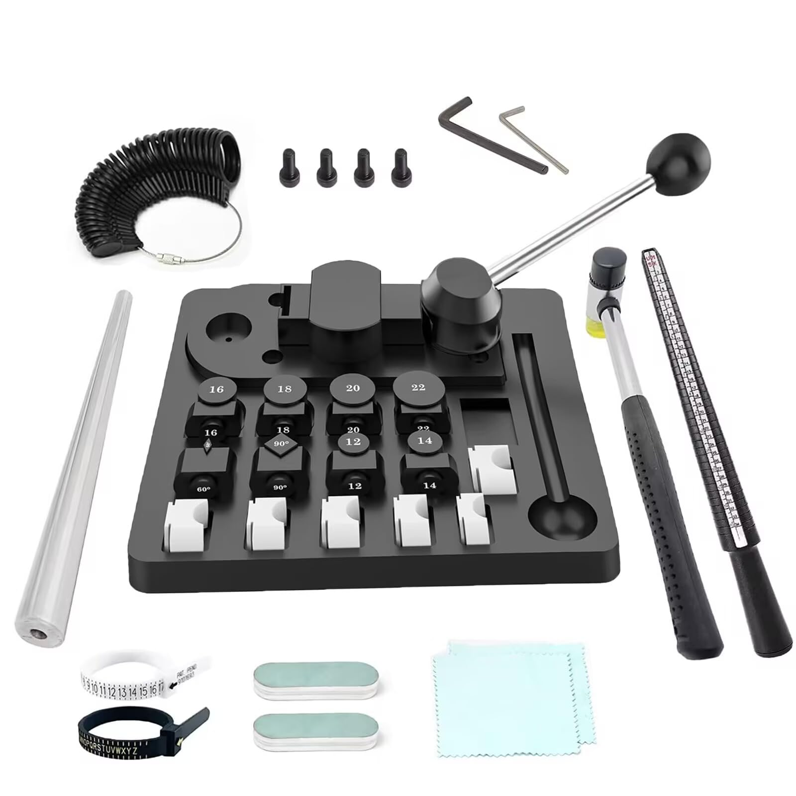 Photo 1 of Ring Bender Ring Bending Tool Set - Ring Bending Machine with Nylon Dies, Ring Bender Tool for Jewelry, Ring Making Bender Tool Ring Sizer Measuring Multi-Functional Jewelry Tool