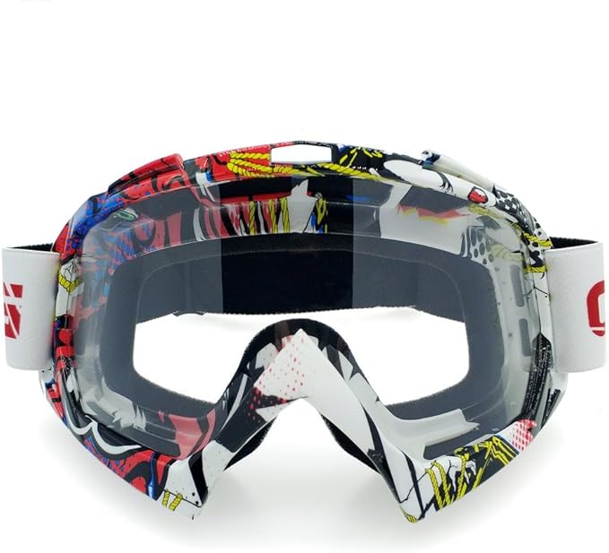 Amazon Co Jp Heinmo 17ファッションオートバイ屋外モトクロスゴーグルオートバイ防塵uvオフロードスポーツメガネ Clear 服 ファッション小物