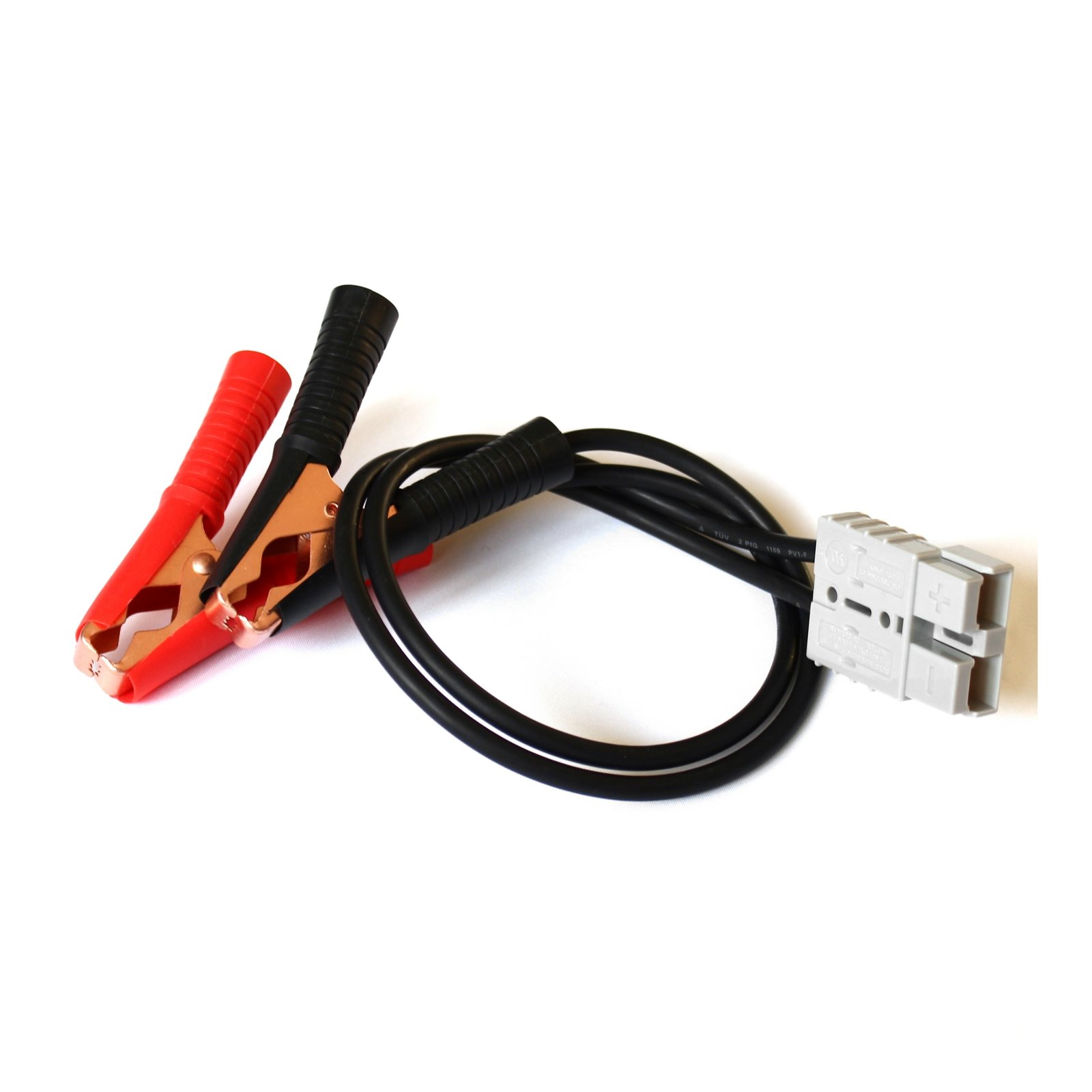 0.5m cable with crocodile clips and 50A battery plug for 80W-150W Photonic Universe folding solar charging kits (4.0mm cross section)