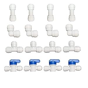 YZM 1/4" OD Quick Connect Push in to Connect Water Tube Fitting (1/4" Quick Connector)