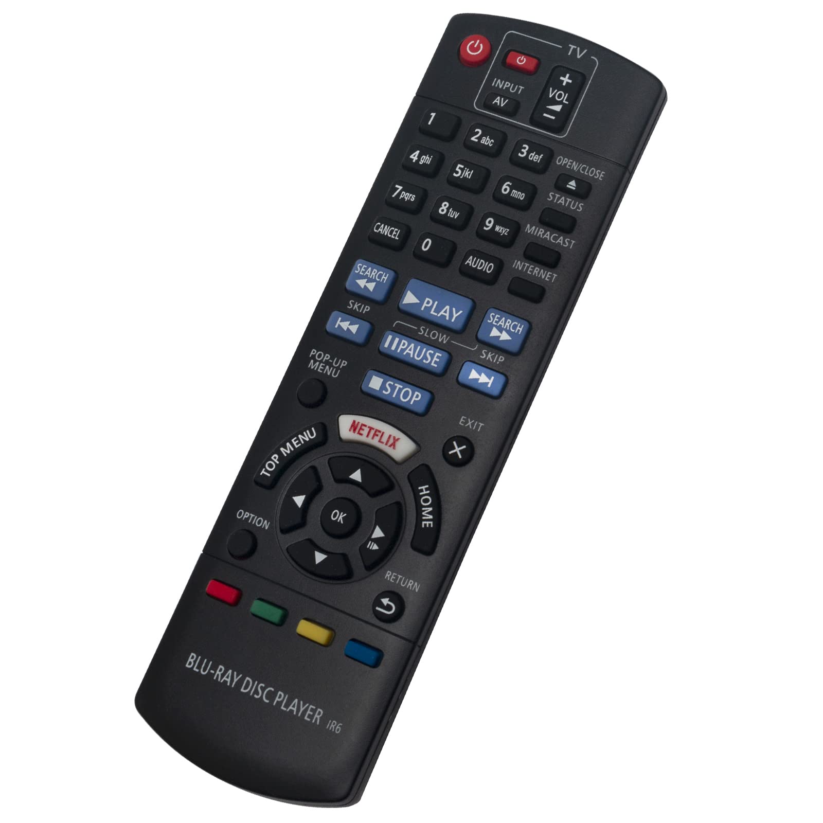 N2QAYB001031 Replacement Remote Control Fit for Panasonic Blu-ray Disc DVD Player DMP-BDT270 DMP-BDT280