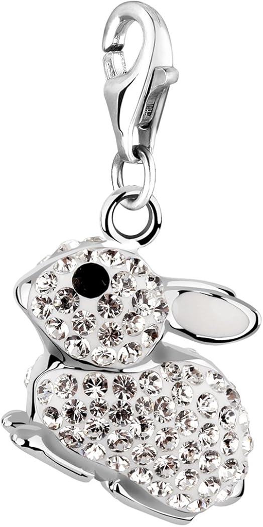 Nenalina 716243-001 Rabbit Charm, Silver