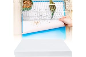 RUBY.Q Bird Cage Liner Papers, 100 Sheets 17x12in Non-Woven Bird Cage Liners, Precut Absorbent Bird Paper