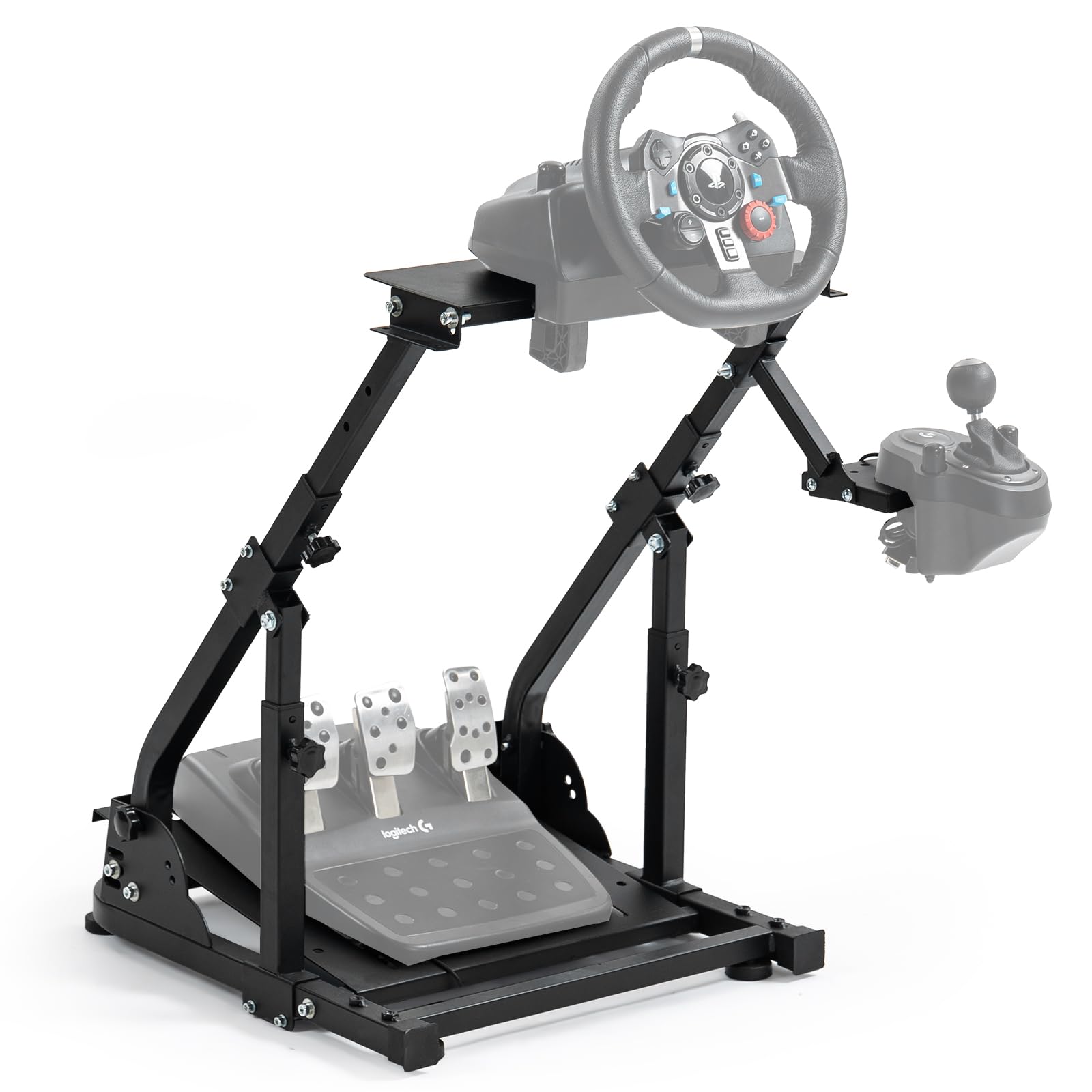 Marada Foldable Sim Racing Wheel Stand,Height Adjustable Steering Wheel Stand,Fit for Logitech G29 G923 G920/Thrustmaster T300, No Wheel/Pedals/Shifter