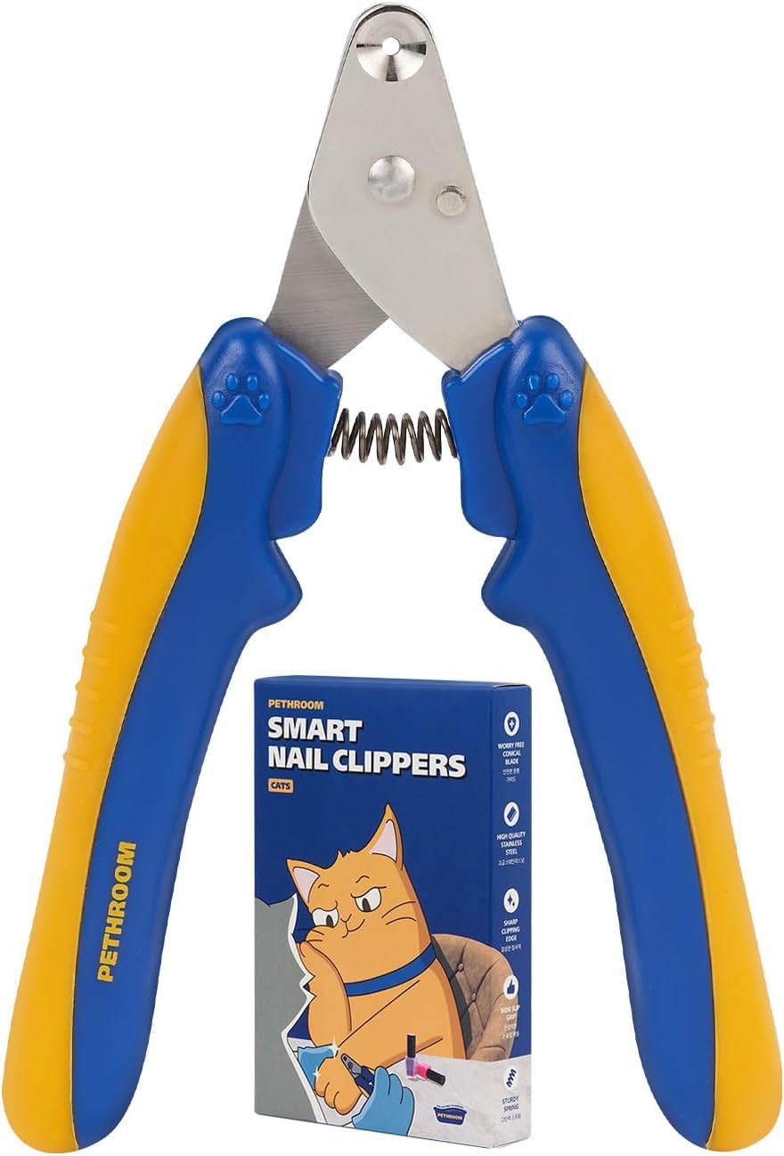 Photo 1 of [PETHROOM] Cat Nail Clipper Trimmer for Indoor Cats with Circular Cut Hole (2mm) | Premium Sturdy Stainless Steel Blade Cat Claw | Safe, Easy, Accurate, Quiet & Fast | Avoid Overcutting