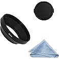 SIOTI 46mm Lens Hood, Matte Treatment Inside, Aluminum Material, Compatible with All Camera Lens S/C/N/F/O/P etc.(46mm)