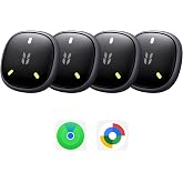 UGREEN FineTrack Mini Duo2 Bluetooth Tracker Tags 4 Pack | Key Finder Compatible with Apple Find My &amp; Google Find Hub, Bluetooth Tracker Tag for Keys, Wallet, Luggage, Backpack