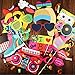 22 Pieces 80s Party Photo Booth Props 80s Theme Party Photo Props with Wooden Sticks for Birthday Party Decoration Supplies