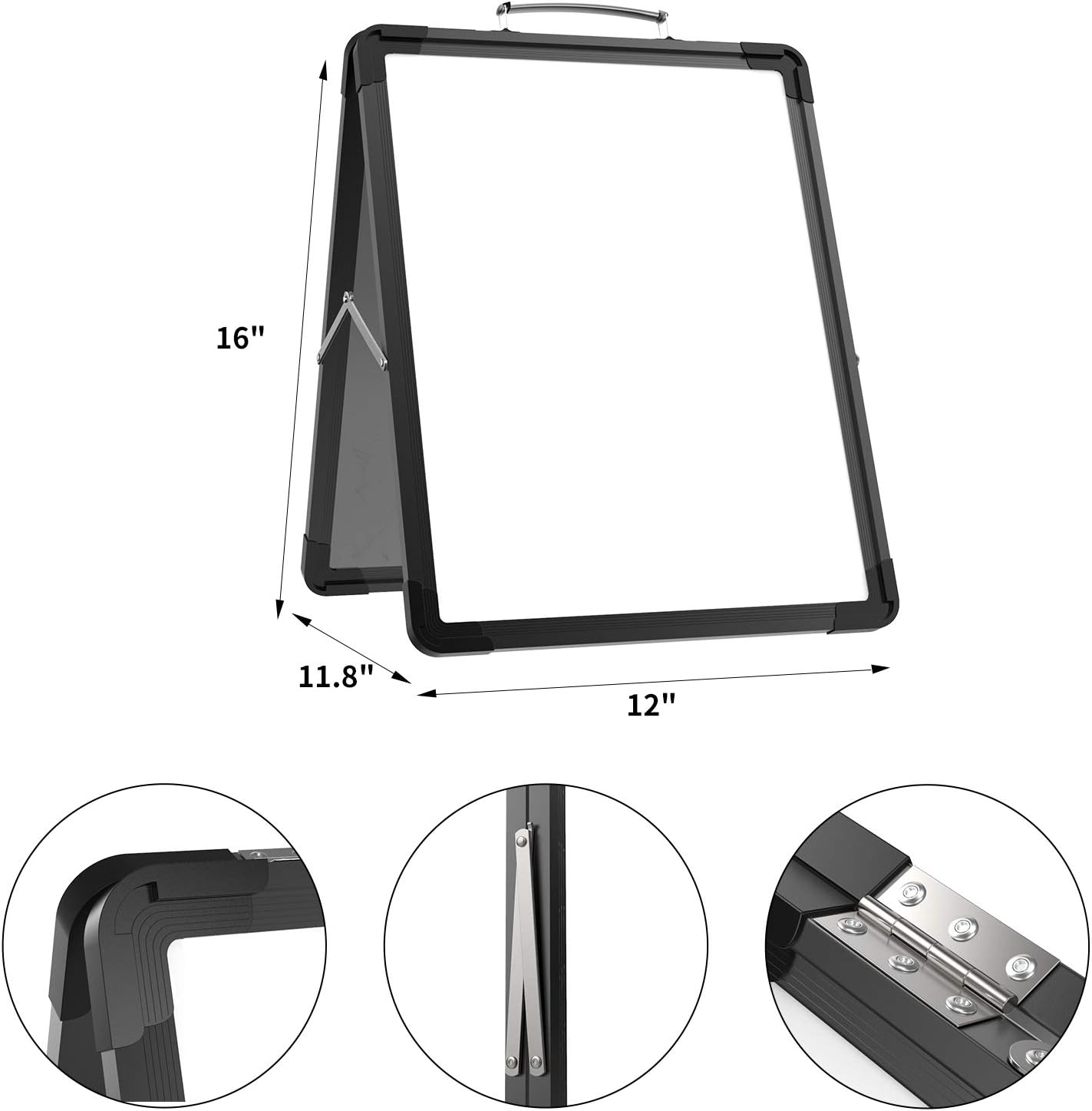 YEWOD Small Dry Erase Whiteboard 12″ x 16″ Portable Foldable
