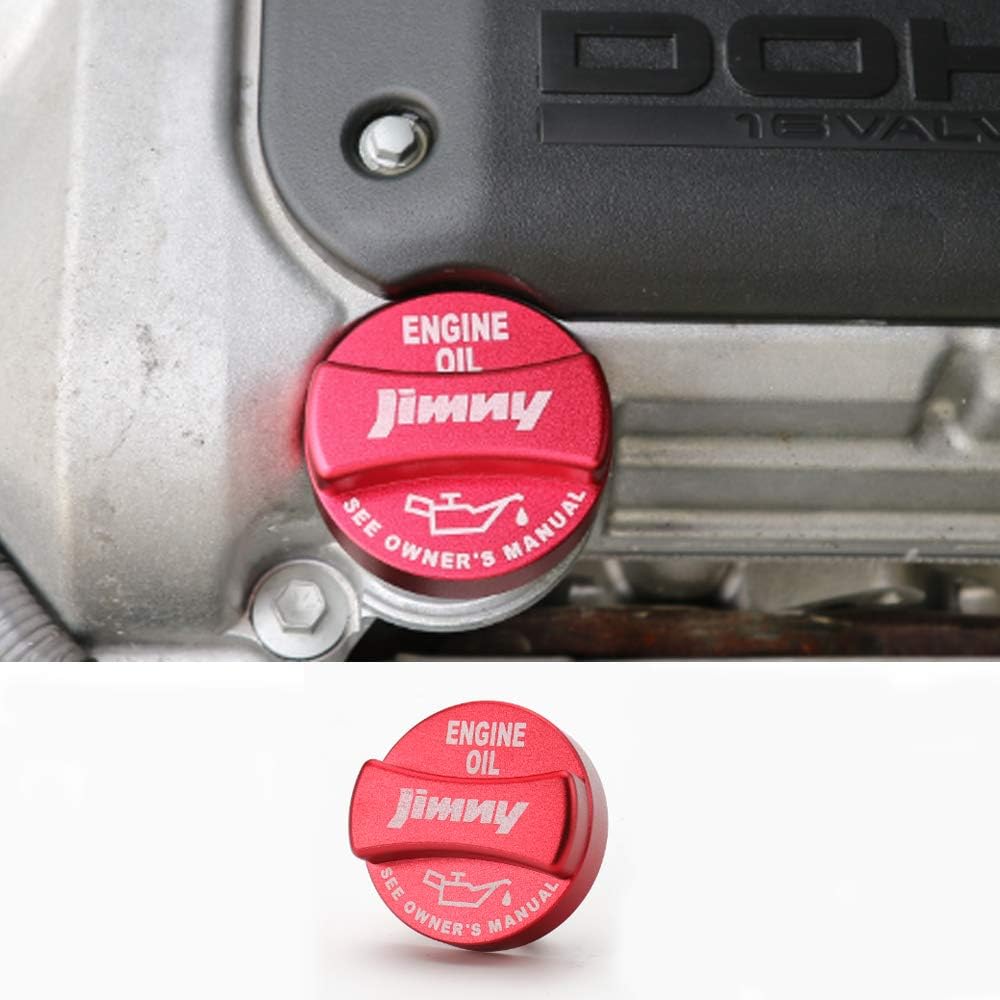 Nkcar Red Aluminum Alloy Oil Tank Cap for Suzuki Jimny 2011-2017