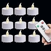 Mookray 12pack Remote Control LED Tea Lights Battery Operated Flameless Candles Realistic and Bright Flickering Long Lasting 400 Hours Electric Candles for Christmas Home Party Wedding Decor (White)