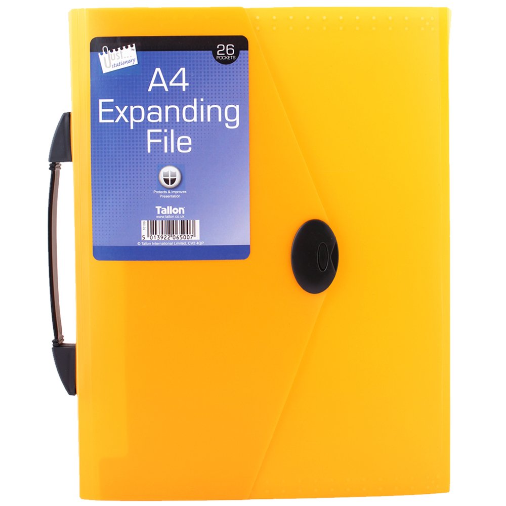 Just stationery26 Pocket Expanding Plastic A4 File