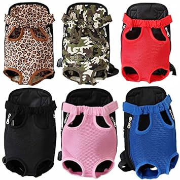 emily pets Adjustable Puppy Cat Pet Carrier Backpack Travel Bag with Legs Out Easy-Fit