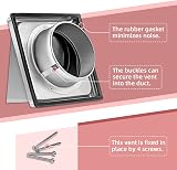 WeCooper 100mm 4in Stainless Steel Vent Cover with Backdraft Shutter view 4