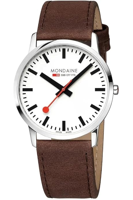 Amazon.com: Simply Elegant, 36 mm, black leather watch, A400  