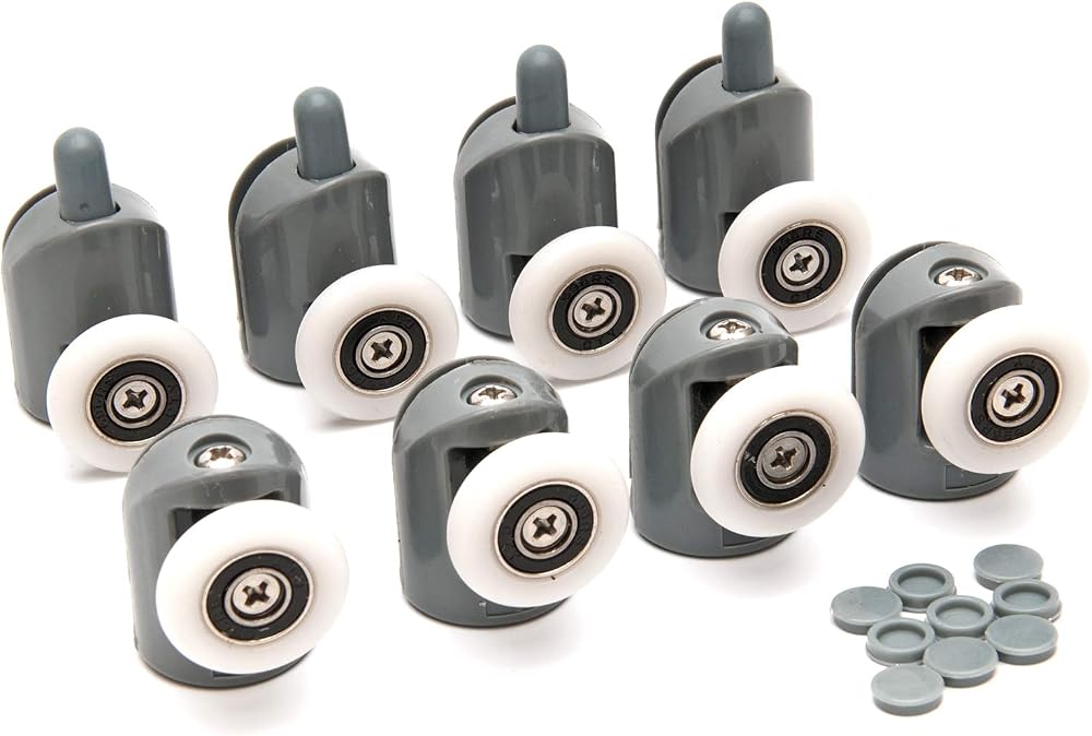 DTXLX 8 Pcs Shower Door Rollers 25mm Stainless Steel Sliding Wheel Replacement