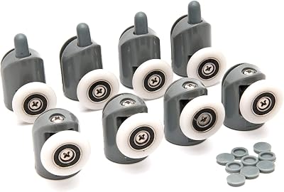 DTXLX 8 Pcs Shower Door Rollers 25mm Stainless Steel Sliding Wheel Replacement