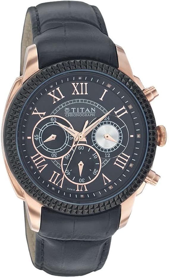 Titan Men's 1489KL01 Contemporary Chronograph Black