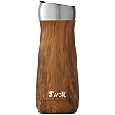 S
well Stainless Steel Traveler with Commuter Lid, 16oz, Teakwood, Triple Layered Vacuum Insulated Containers Keeps Drinks Co
