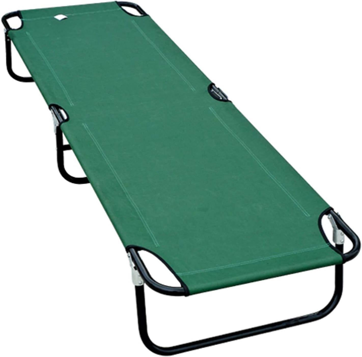Elecktra Extra Long Folding Portable Metal Military Cot Sleeping Hiking and Camping Bed for Outdoor Travel (Blue) (Standard, Green)