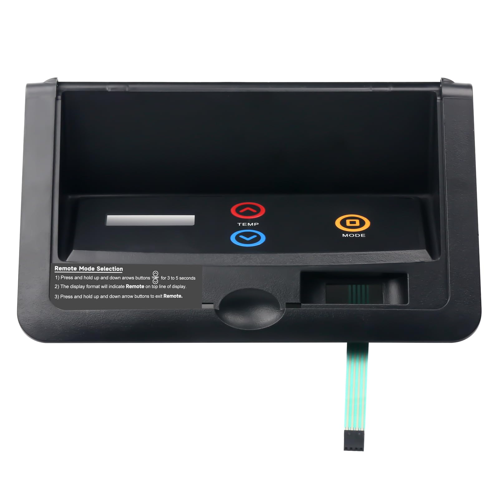 Photo 1 of 009491F Control Bezel with Switch Decal-Membrane Compatible with Raypak Pool Heater Control Panel, Replacement for Model R185B, R265B, R335B, R405B ID Digital Pool Heaters - Black