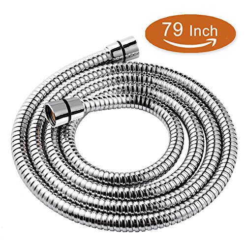 YOO.MEEShower Hose 79 inch (6.5 Ft.) for Handheld Showerhead, Stainless Steel, Chrome