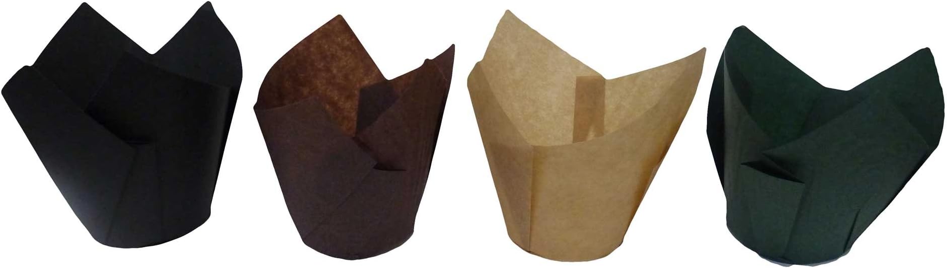 Scrumptious Sprinkles Natural Colour Mix Tulip Muffin Cases x 200, Wood, Brown, 42x11x11 cm